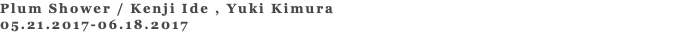 Plum Shower / Kenji Ide , Yuki Kimura 05.21.2017-06.18.2017 